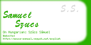 samuel szucs business card